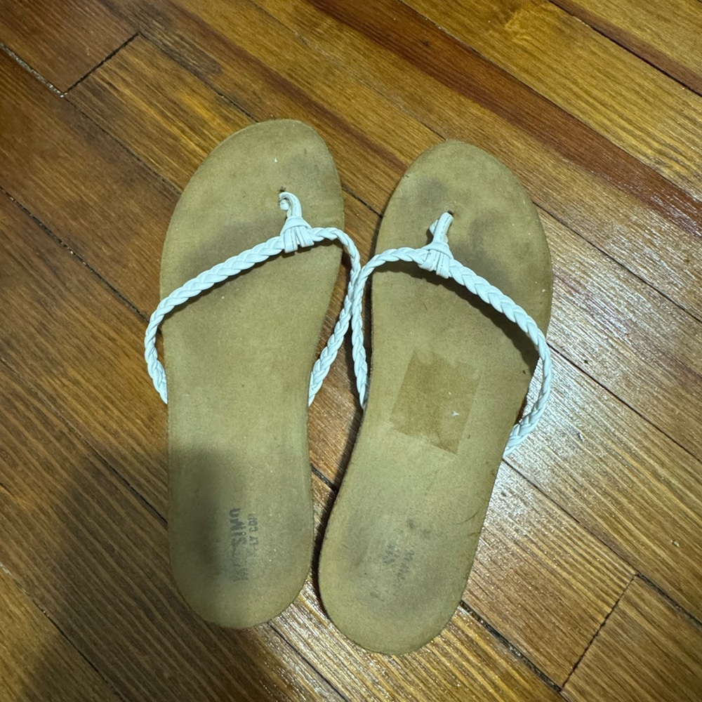 Women's Braided Strap Sandals - White